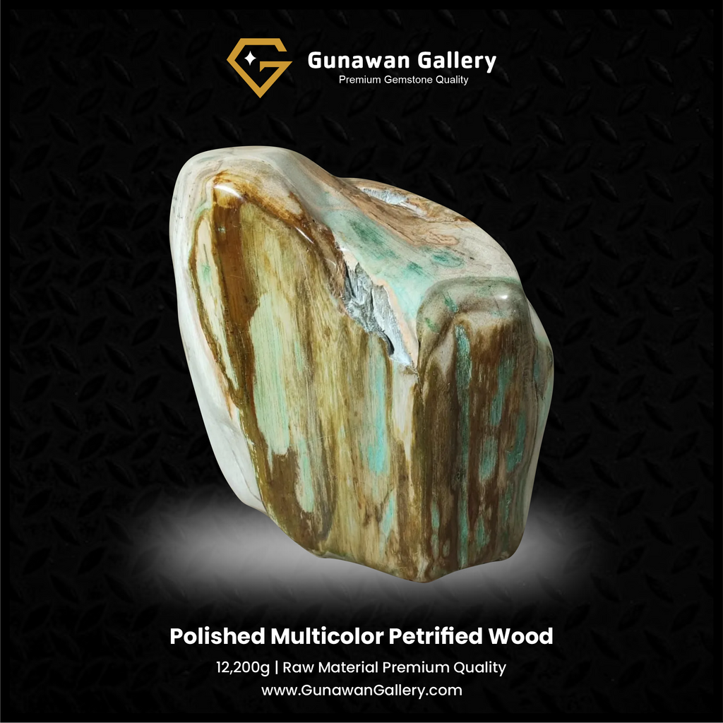 Mint & Brown Petrified Wood Sculpture