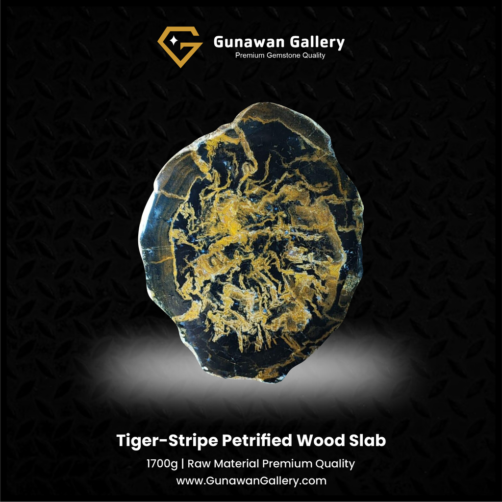 Tiger-Stripe Petrified Wood Slab