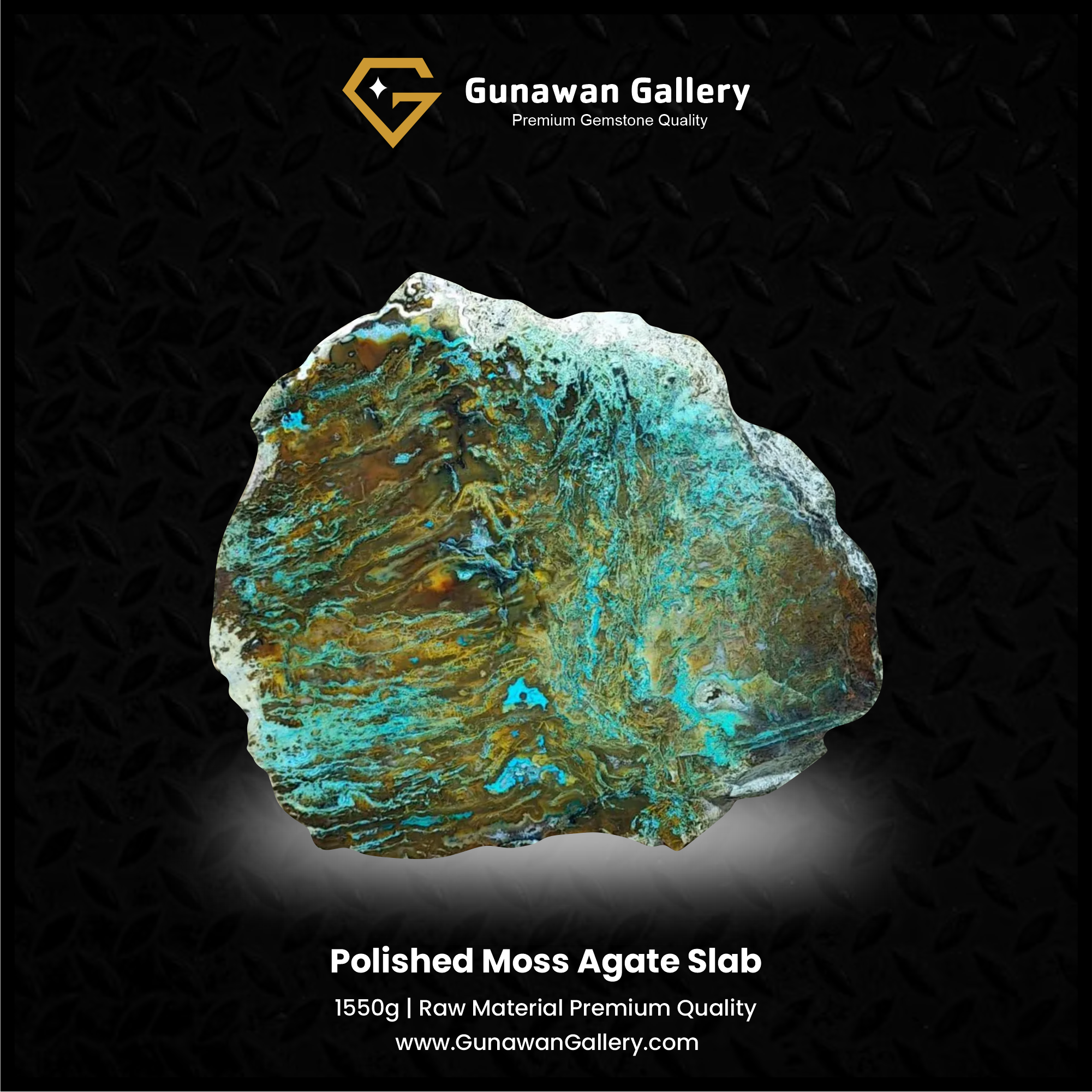 Polished Moss Agate Slab