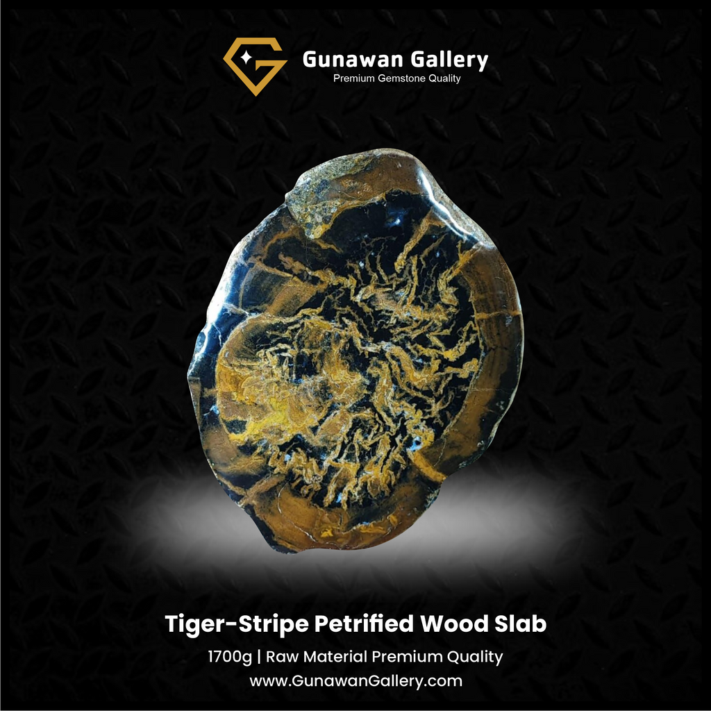 Tiger-Stripe Petrified Wood Slab