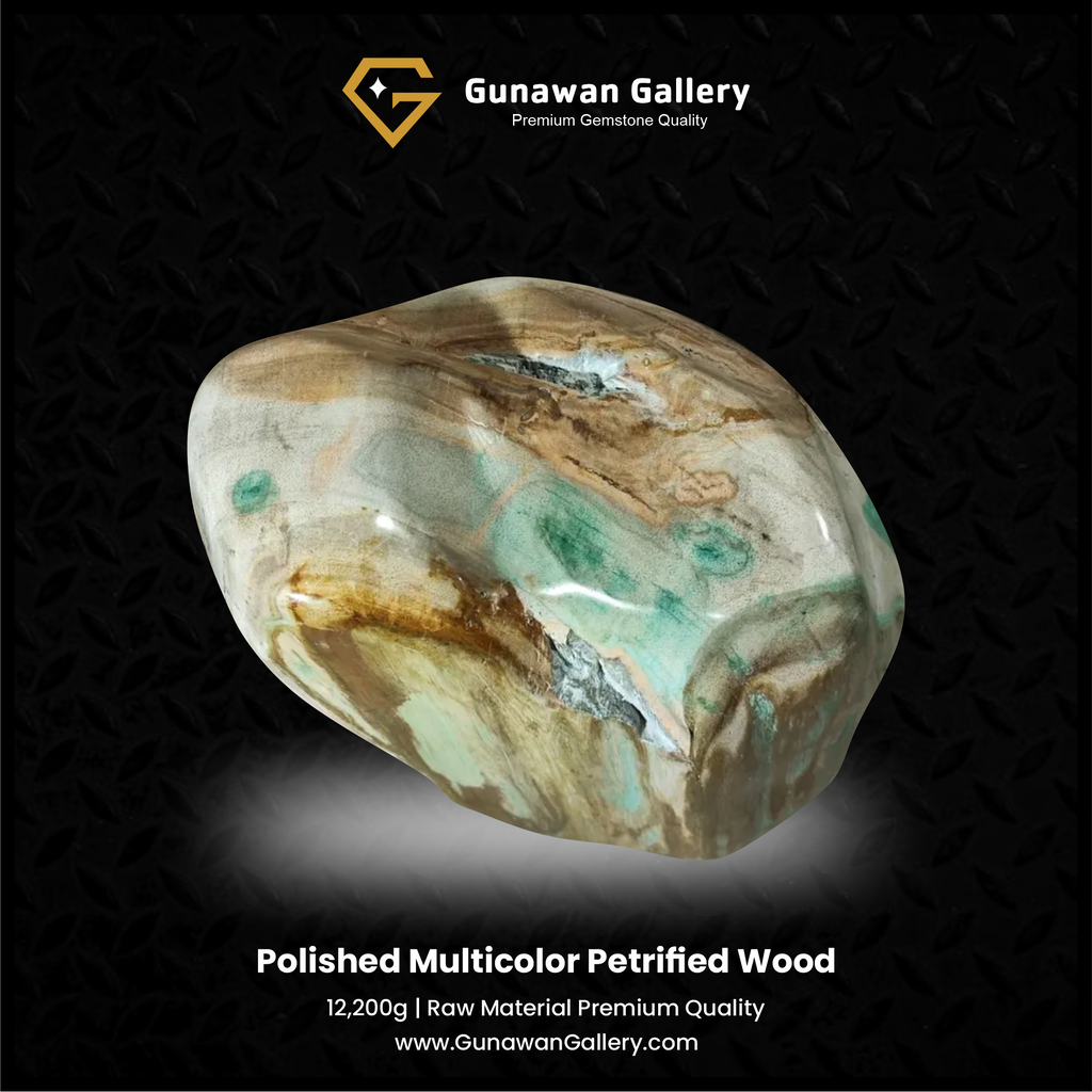 Mint & Brown Petrified Wood Sculpture