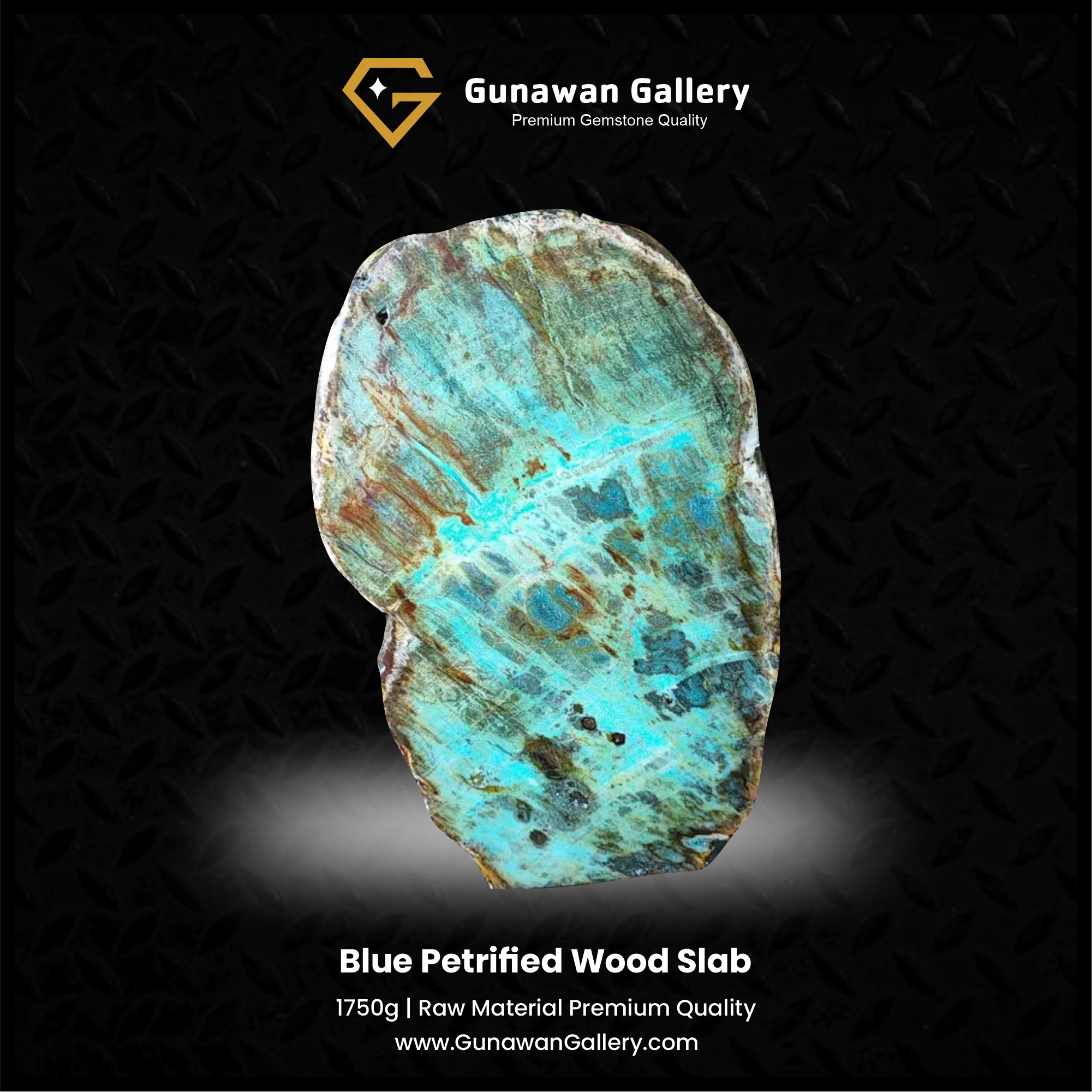 Blue Petrified Wood Slab