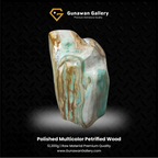 Mint & Brown Petrified Wood Sculpture