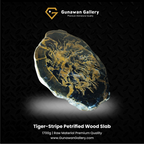 Tiger-Stripe Petrified Wood Slab