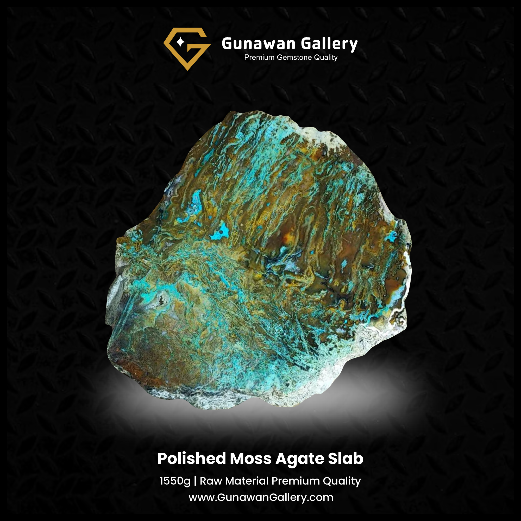 Polished Moss Agate Slab