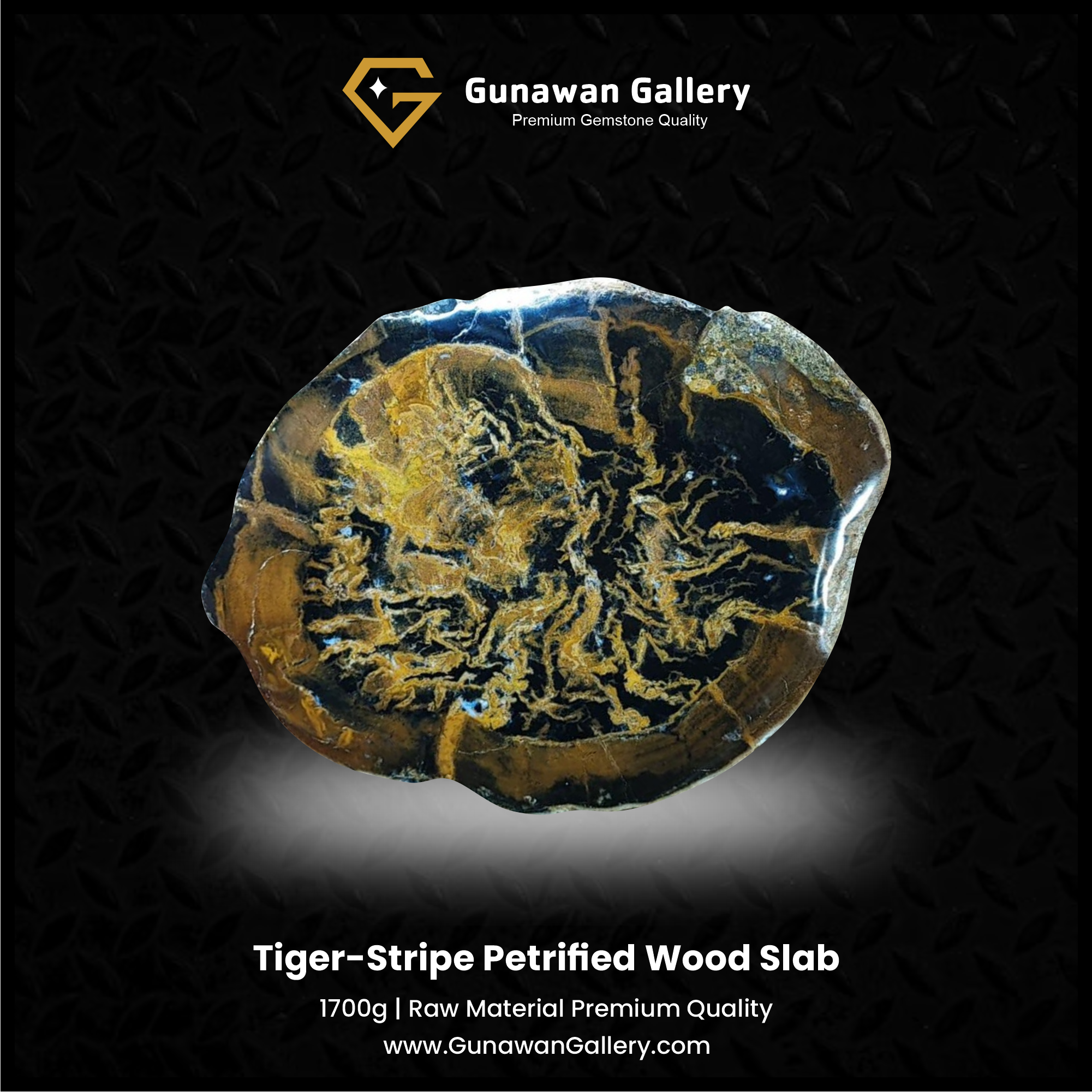 Tiger-Stripe Petrified Wood Slab