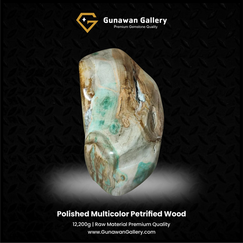 Mint & Brown Petrified Wood Sculpture